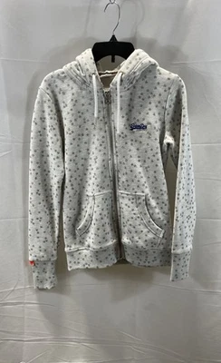 Superdry Women's Gray Star Print Zip Up Hoodie Size Small - Image 1 of 4