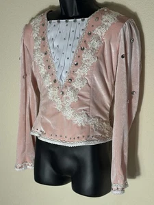 Rosa Blanco Terciopelo Para Hombre Disfraz Príncipe Ballet Túnica Chaqueta Cascanueces Pecho 38 - Imagen 1 de 6