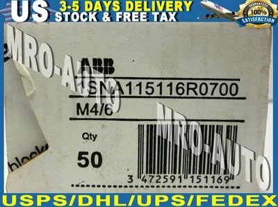 NEW Box of 50 ABB 1SNA115116R0700 Terminal Blocks - Image 1 of 4