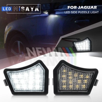 Luz de cortesía LED blanca de charco debajo del espejo 6000K para Jaguar XE XF XFR XFR XK Foto 1 de 4