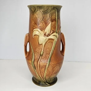 Vintage Roseville Pottery Zephyr Lily 1940's Flower Large Vase 138-10" -Read - Picture 1 of 17