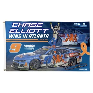 Chase Elliott #9 2025 Nascar Win Atlanta Racing 3x5 FT Flag Wall Decore Banner - Picture 1 of 1