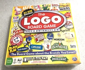 The Logo Board Game Second Edition 2015 Brands You Love Yellow Box Spin Master - Picture 1 of 3