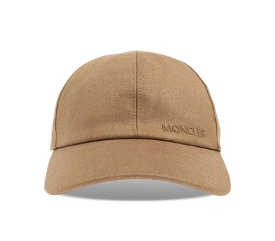 Auténtica Gorra de Béisbol Moncler Beige Unisex Ajustable • Hecha en Italia • Lino  Foto 1 de 4