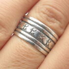 925 Sterling Silver Vintage Heart Band Ring Size 7
