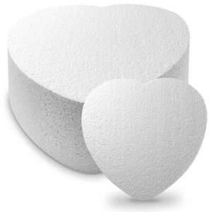 Cake Dummies 8 Inch Deep HEART Sizes 6 - 12 Inch Polystyrene Dummy Cakes - Picture 1 of 2