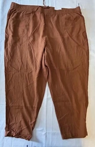 Old Navy Crop Pants High Rise Women's Sz 3X Brown NWT - Picture 1 of 6