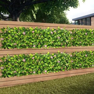 Expandable Artificial Ivy Fence Privacy Screen Panels Hedge PVC Back Windscreen - Picture 1 of 35