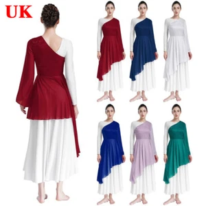 UK Women Lyrical Ballet Dance Dress Leotard Skirt Contemporary Chiffon Costume - Picture 1 of 65