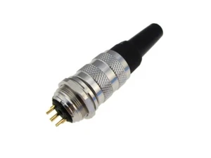 HQ 3 Contacts 3-Pin Waterproof Gold plated Aviation Plug Socket - Picture 1 of 2