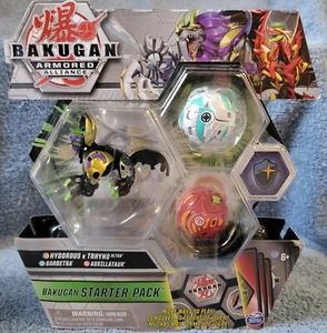 BAKUGAN ARMORED ALLIANCE STARTER PACK HYDOROUS x TRHYNO , BARBETRA & AUXILLAUR - Imagen 1 de 7