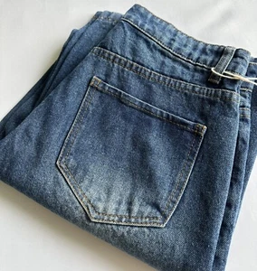 Neu mit Etikett Noracora Damenjeans blau Denim gerades Bein hoher Bund Größe M - Bild 1 von 10