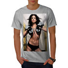Wellcoda Fitness Girl Erotic Sexy Mens T-shirt, Hot Graphic Design Printed Tee