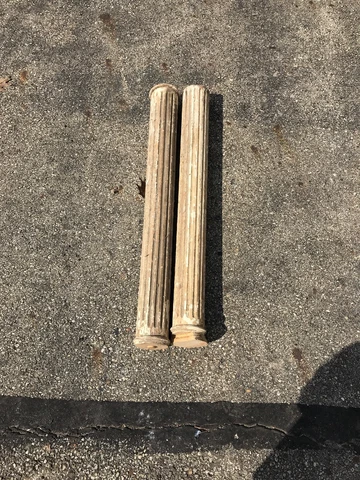 CM match Pair antique fluted would Columns likely oak 36 x 4 Cover