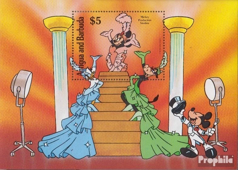 antigua and Barbuda block182 mint/MNH 1990 Walt-Disney-Zeichentrickfilme - Изображение 1 из 1