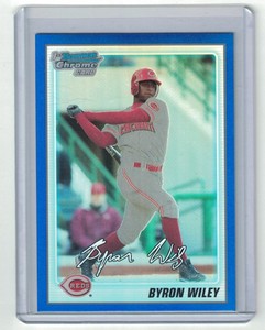 2010 Baseball Card Byron Wiley 003/250 Cincinnati Reds #BCP24 Blue Refractor