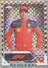 2023 Topps Chrome F1 Carlos Sainz B&W Checker Flag Refractor #17 Formula 1 SP