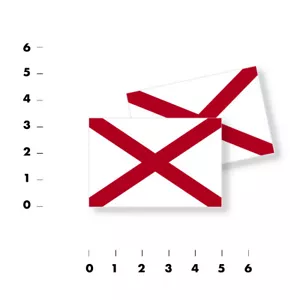 Alabama Staatsflagge - 4er Set Vinyl Aufkleber / Klebeaufkleber verschiedene Größen - Bild 1 von 1