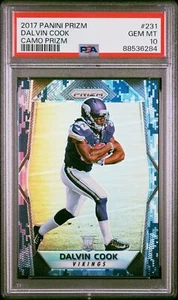 2017 Panini Prizm #231 Dalvin Cook Camo Prizm /25 PSA 10 - Picture 1 of 2
