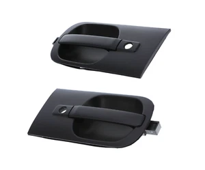 FRONT LEFT + RIGHT Set Door Handle Outer Black for Hyundai iLoad iMax 2008 -ON - Picture 1 of 3