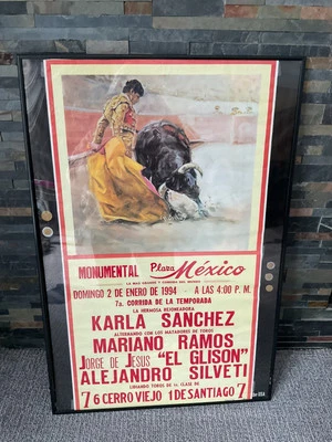 "Póster taurino mexicano vintage original 1994 36""x20""" Foto 1 de 3