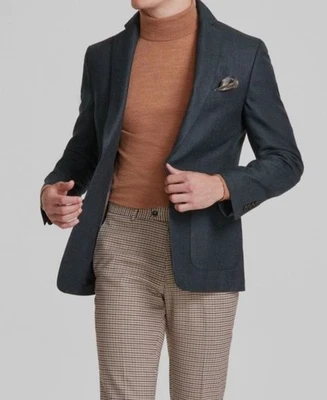 Abrigo deportivo Tallia para hombre verde ajustado mezcla de lana talla: 40R Foto 1 de 2