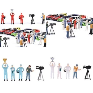 5pcs 1/64 Painted Race Car Driver and Cameraman People Figures Model DIY - Picture 1 of 19