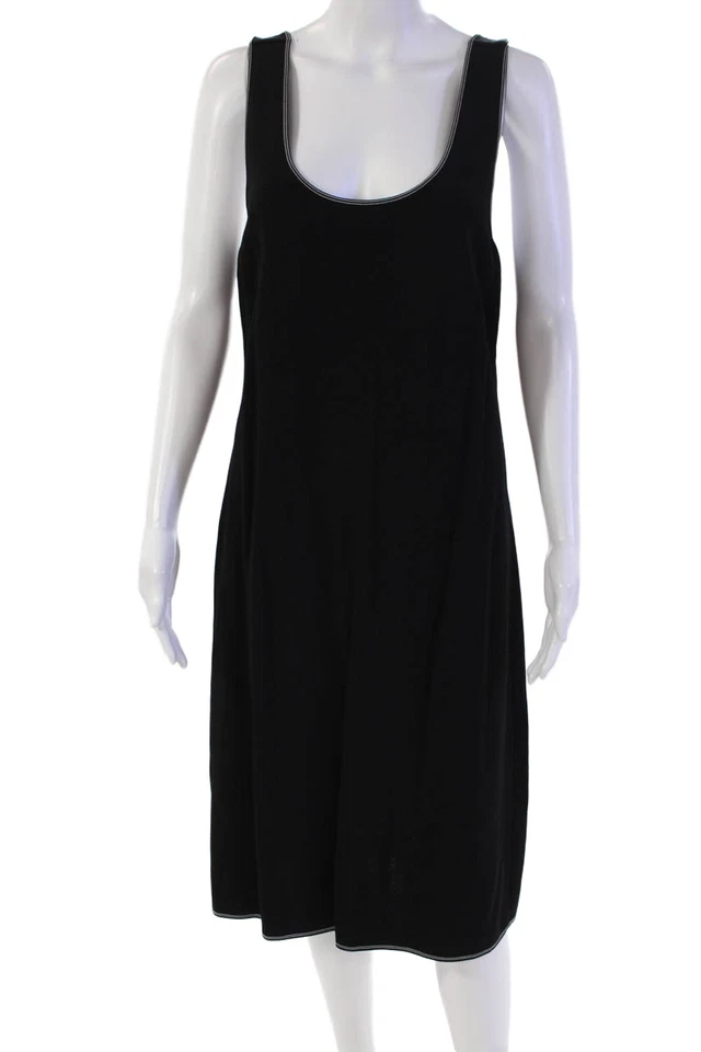 Vestido midi lápiz recto cuello redondo sin mangas negro talla 42 Escada para mujer Foto 1 de 4