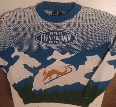 Suéter grande de Navidad Fernet Branca licor Foto 1 de 4