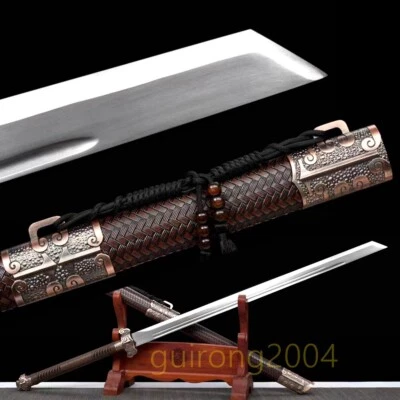 Handmade Real Sword Chinese Tang Dynasty Dao 1095 Carbon Steel Blade Sharp Saber - Image 1 of 4