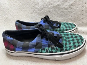 VANS ERA BUFFALO MIX MULTICOLOR GREEN BLUE RED PLAID SKATE SHOES 721454 5.5M/7W - Picture 1 of 11