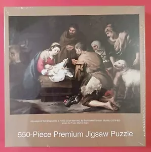 Jigsaw Puzzle Adoration of The Shepherds 550 Piece Catholic Manger Free Shipping - Picture 1 of 3