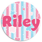 Riley - 3er-Pack Kreis Aufkleber 3 Zoll - Namensschild Wasserflasche Schulbedarf