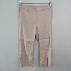 J. Jill Hose Gr. 8 Leinenmischung beige hellbraun Stretch mid rise cropped - Bild 1 von 12