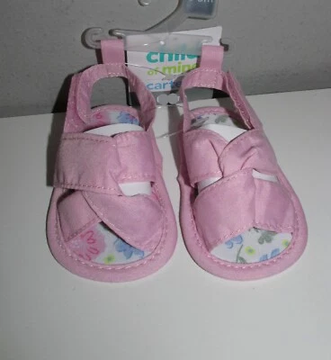 Infantil Niñas LINDAS Sandalias Rosa/Floral (Talla 0-3 Meses) TOTALMENTE NUEVAS CON ETIQUETAS Foto 1 de 4