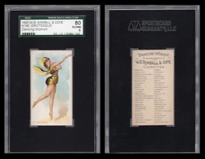 1889 N186 W.S. KIMBALL & CO. DANCING WOMEN " GROTEDQUE" SGC 80/6 2171 - Picture 1 of 1