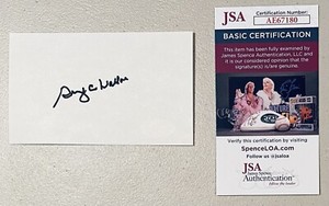 George Wallace Signed Autographed 3x5 Card JSA Cert Alabama Governor