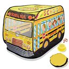  Musical School Bus Pop Up Play Tent with 3 Openings, Carry Bag, and Sound 
