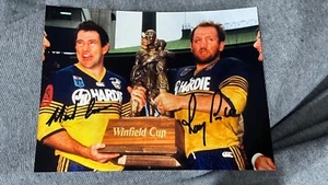 Signed Michael Cronin Ray Price Parramatta Eels 1986 NRL Premiers 5x7 Photo - Picture 1 of 1