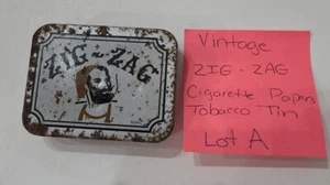 Vintage ZIG-ZAG White Cigarette Papers Tobacco Tin Holder APC Rare Old Read (A) - Picture 1 of 24