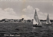 NG3467 - FOLLONICA GROSSETO - SPIAGGIA DI LEVANTE VIAGGIATA 1956