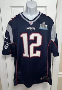 Nike On Field NFL Super Bowl LIII - NE Patriots Jersey #12 Tom Brady Size XL - Picture 1 of 16