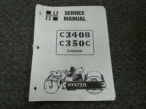 Hyster Models C340B & C350C Compactor Roller Shop Service Repair Manual Book - Picture 1 of 1