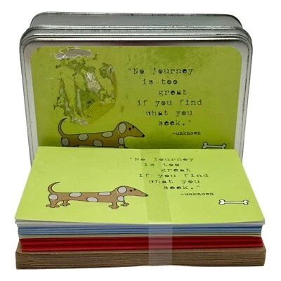 Pepper Pot Dog Daze 16 cartões de nota e envelopes em citações reutilizáveis de lata lembrança - Imagem 1 de 4