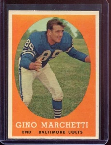 1958 Topps Football # 16 Gino Marchetti (NM) Near Mint - Picture 1 of 2