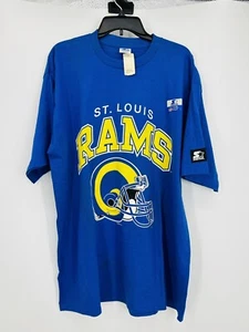 VINTAGE NWT 1995 ST LOUIS RAMS Short Sleeve T SHIRT STARTER SIZE XL Made in USA - Picture 1 of 12