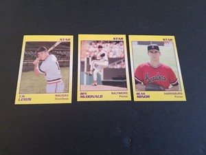 3-1990 STAR CO. ROOKIES T.R. LEWIS,BEN MCDONALD,BLAS MINOR  MINT