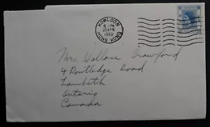 1960 Hong Kong Airmail Cover ties 40c blue QE2 stamp cancelled Kowloon to Canada - Bild 1 von 2
