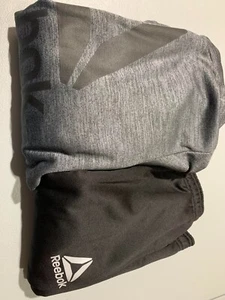 Reebok Athletic Suit Set Youth Boys Size XXL 18 Grey Black Hooded Lot of 2 Sets - Picture 1 of 14