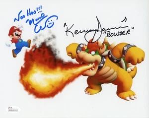 CHARLES MARTINET & KENNY JAMES Signed Nintendo SUPER MARIO 8x10 photo JSA COA D - Picture 1 of 1